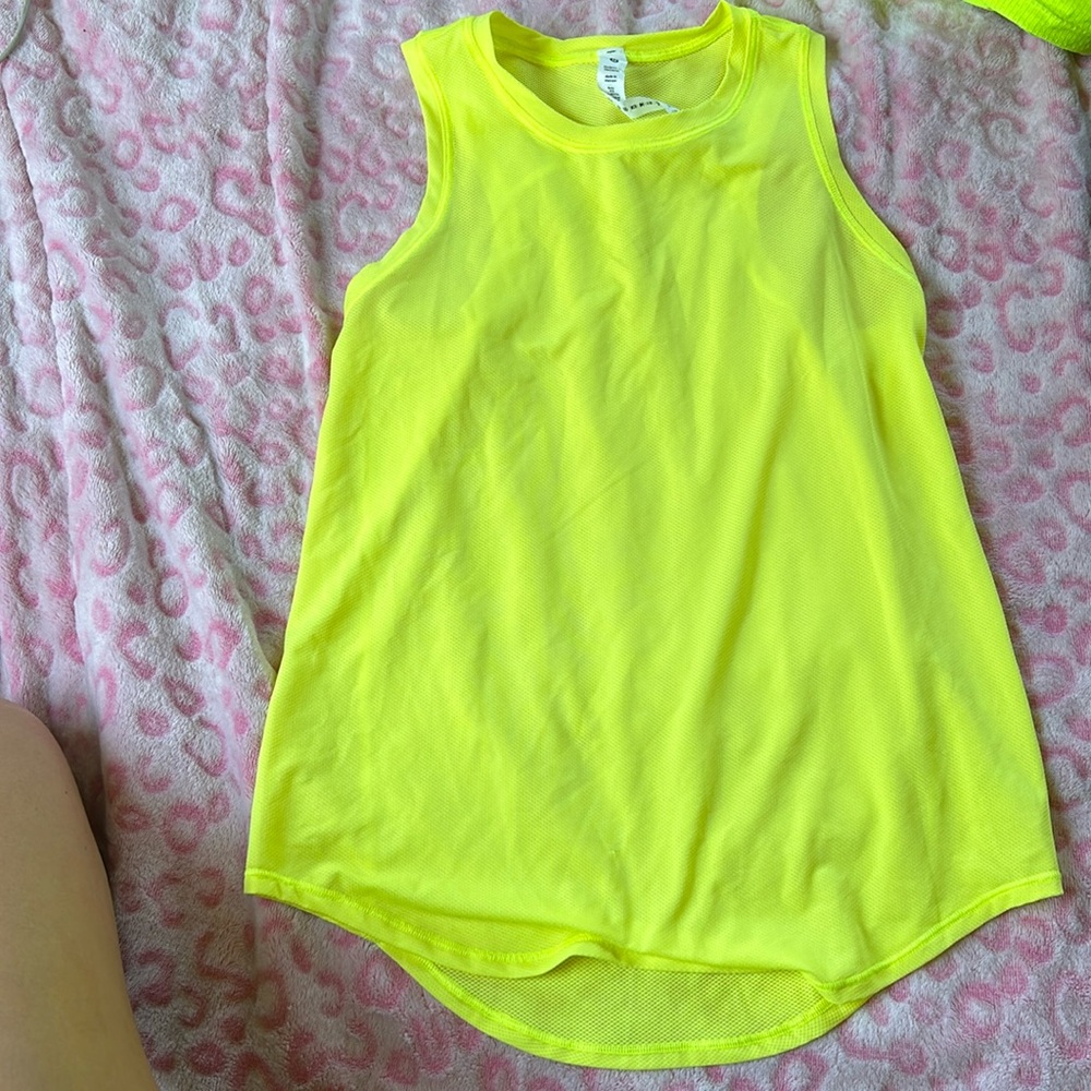Lululemon tank top in hilighter yellow